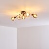 Plafonnier Arconciel Brun, 5 lumières