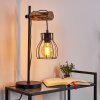 Lampe de table Gondo Bois clair, Noir, 1 lumière