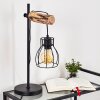 Lampe de table Gondo Bois clair, Noir, 1 lumière