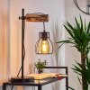 Lampe de table Gondo Bois clair, Noir, 1 lumière
