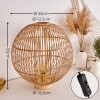 Lampe de table Lares Brun clair, 1 lumière
