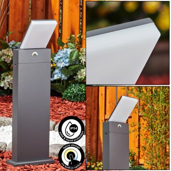 Borne lumineuse Heraklion LED Anthracite, 1 lumière