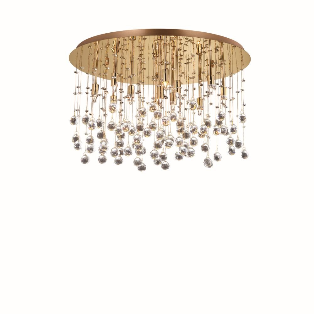 Plafonnier Ideal Lux MOONLIGHT Champagne, Aspect cristal, 12 lumières main product photo