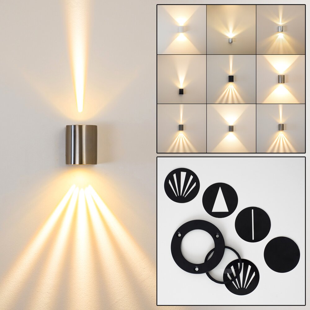Applique murale d'extérieur Mora LED Acier inoxydable, 2 lumières main product photo