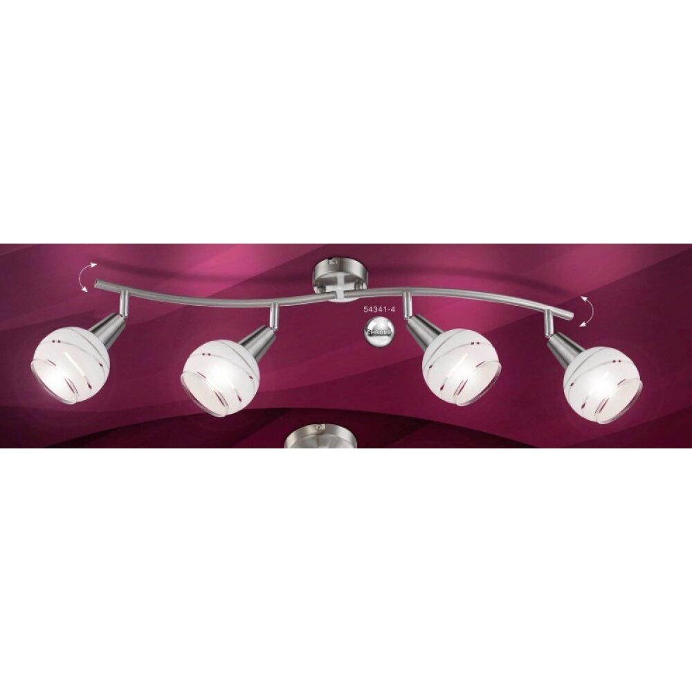 Spot Globo ELLIOTT Nickel mat, 4 lumières main product photo