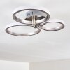 Plafonnier Volonne LED Acier inoxydable, Argenté, 3 lumières