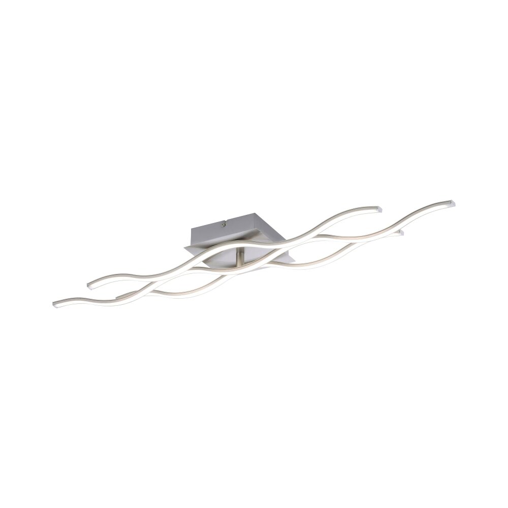 Plafonnier Leuchten Direkt Ls-WAVE LED Acier inoxydable, 3 lumières, Télécommandes, Changeur de couleurs main product photo