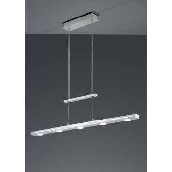 Suspension Trio-Leuchten Lacal LED Nickel mat, 7 lumières Suspension Trio-Leuchten Lacal LED Nickel mat, 7 lumières