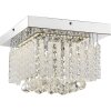 Plafonnier Globo LED Chrome, 1 lumière