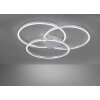 Plafonnier Paul Neuhaus Q-KATE LED Argenté, 3 lumières, Télécommandes