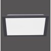 Plafonnier Leuchten-Direkt FLAT LED Noir, 1 lumière, Télécommandes