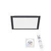 Plafonnier Leuchten-Direkt FLAT LED Noir, 1 lumière, Télécommandes