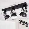 Plafonnier Gudo Noir, 3 lumières Plafonnier Gudo Noir, 3 lumières