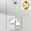Suspension Hogatza Laiton, 3 lumières