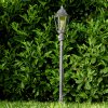 Lampadaire extérieur Lignac Noir, Argenté, 1 lumière, Détecteur de mouvement