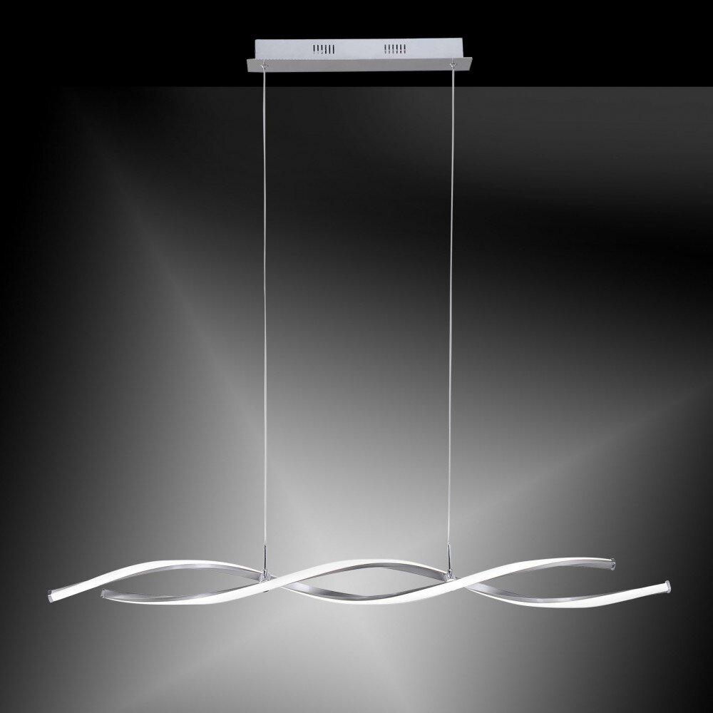 Lampe suspendue Paul Neuhaus POLINA LED Acier inoxydable, 2 lumières main product photo