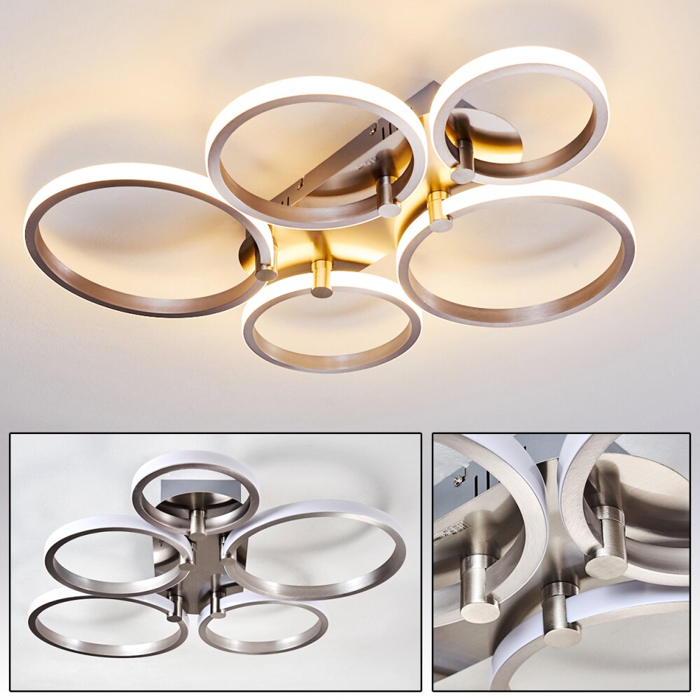 Plafonnier Volonne LED Argenté, 5 lumières main product photo