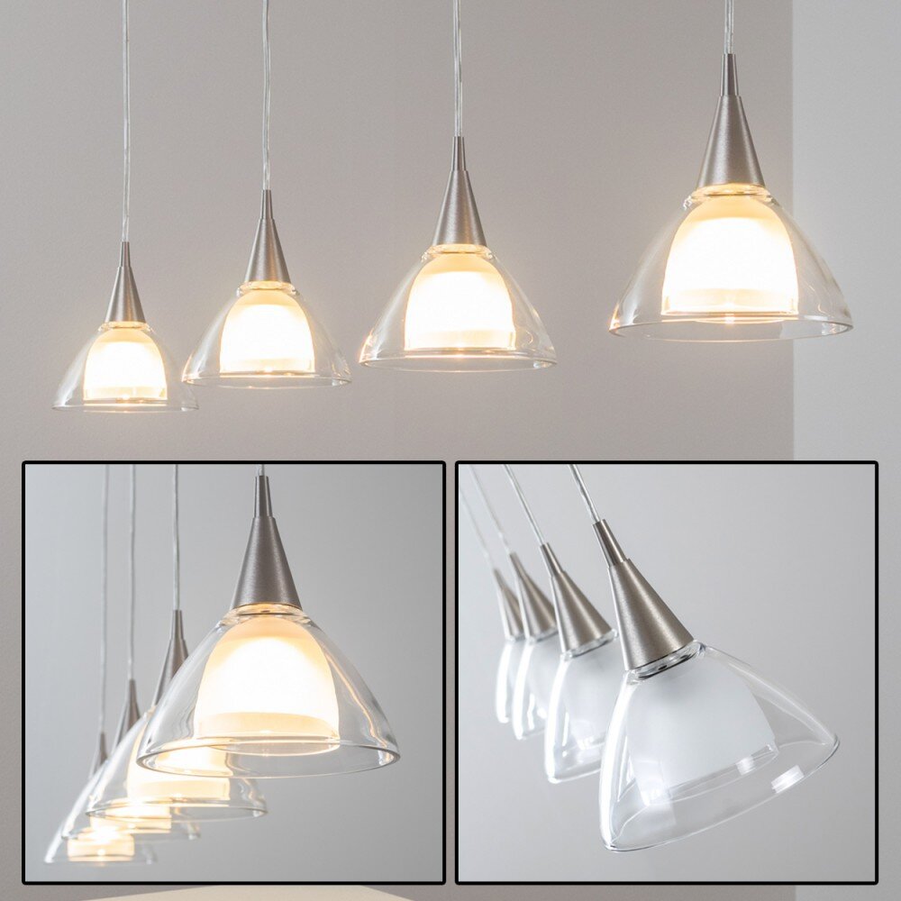 Suspension Masterlight Caterina LED Nickel mat, 4 lumières main product photo