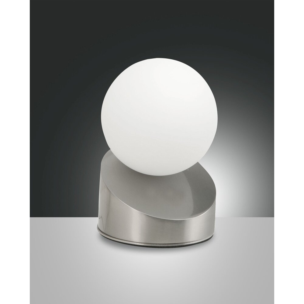 Lampe à poser Fabas Luce Gravity LED Nickel mat, 1 lumière main product photo