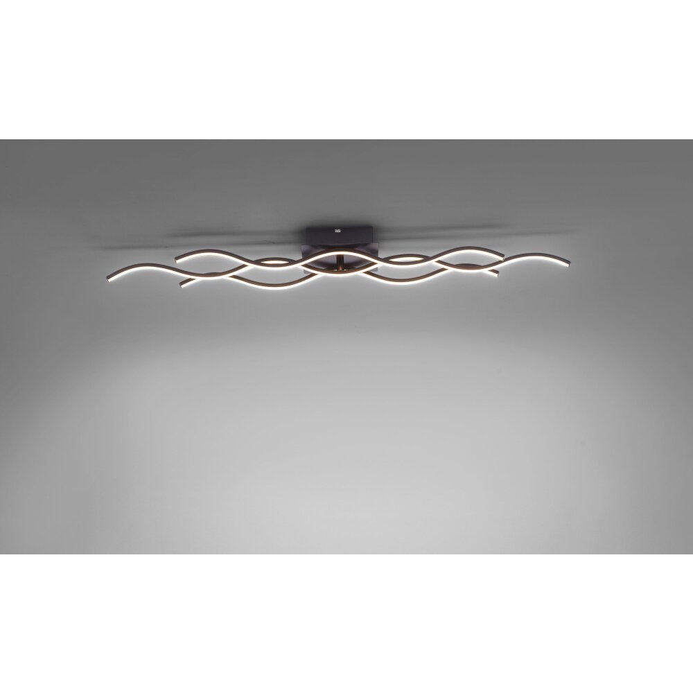 Plafonnier Leuchten Direkt Wave LED Noir, 3 lumières main product photo