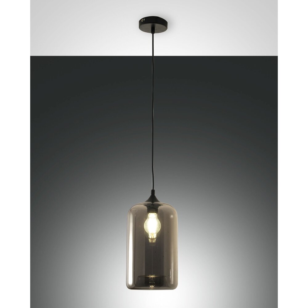 Suspension Fabas Luce Silo Noir, 1 lumière main product photo