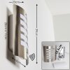 Applique murale d'extérieur Alslev Acier inoxydable, 1 lumière, Détecteur de mouvement