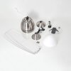 Ventilateur de plafond Varazze Nickel mat, Transparent, 1 lumière, Télécommandes