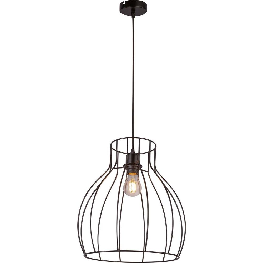 Suspension Globo KONGO Noir, 1 lumière main product photo