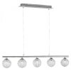 Suspension Paul Neuhaus WOMBLE Acier inoxydable, 5 lumières