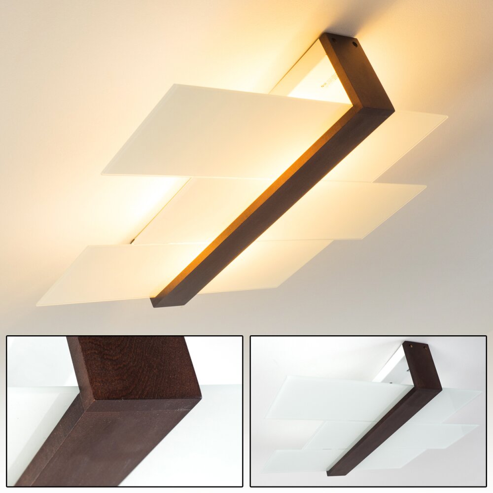 Plafonnier Lovikka Bois foncé, 2 lumières main product photo