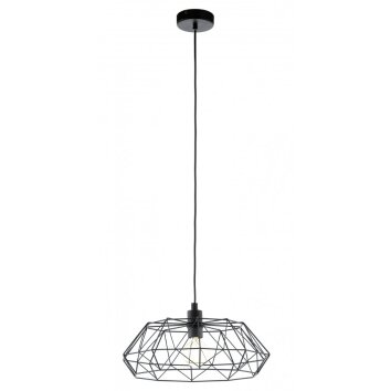 Lampe suspendue Eglo CARLTON 2 Noir, 1 lumière