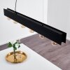 Suspension Fria Noir, 6 lumières