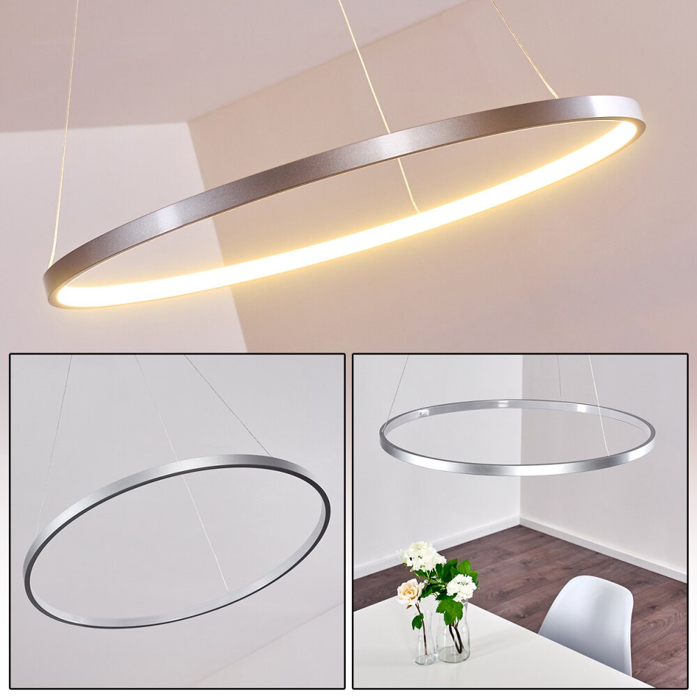 Suspension Canisteo LED Argenté, 1 lumière main product photo