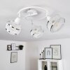 Plafonnier Limassol Chrome, Blanc, 3 lumières