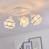 Plafonnier Limassol Chrome, Blanc, 3 lumières