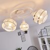 Plafonnier Limassol Chrome, Blanc, 3 lumières