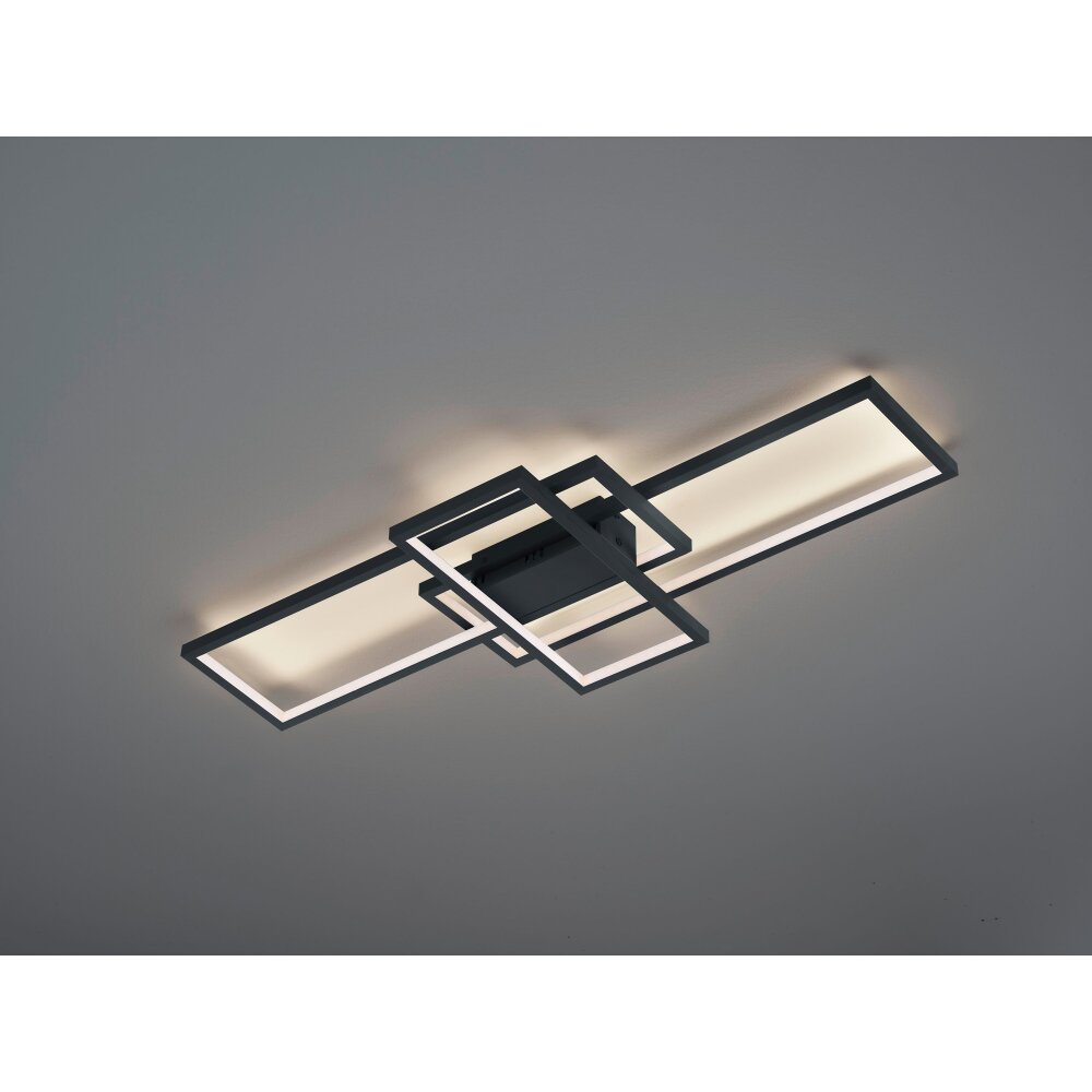 Plafonnier Trio THIAGO LED Anthracite, 1 lumière, Télécommandes, Changeur de couleurs main product photo
