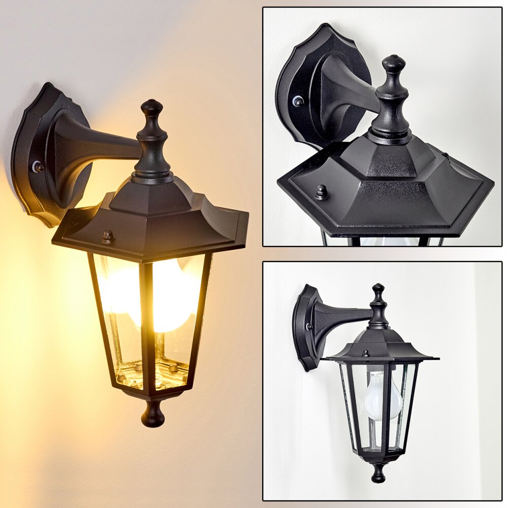 Applique murale d'extérieur Valtimo Noir, 1 lumière main product photo