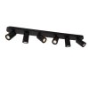 Spot de plafond Lucide XYRUS LED Noir, 6 lumières