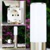 Caserta Lampadaire, Eclairage de chemin couleur acier inoxydable, Blanc, 1 lumière