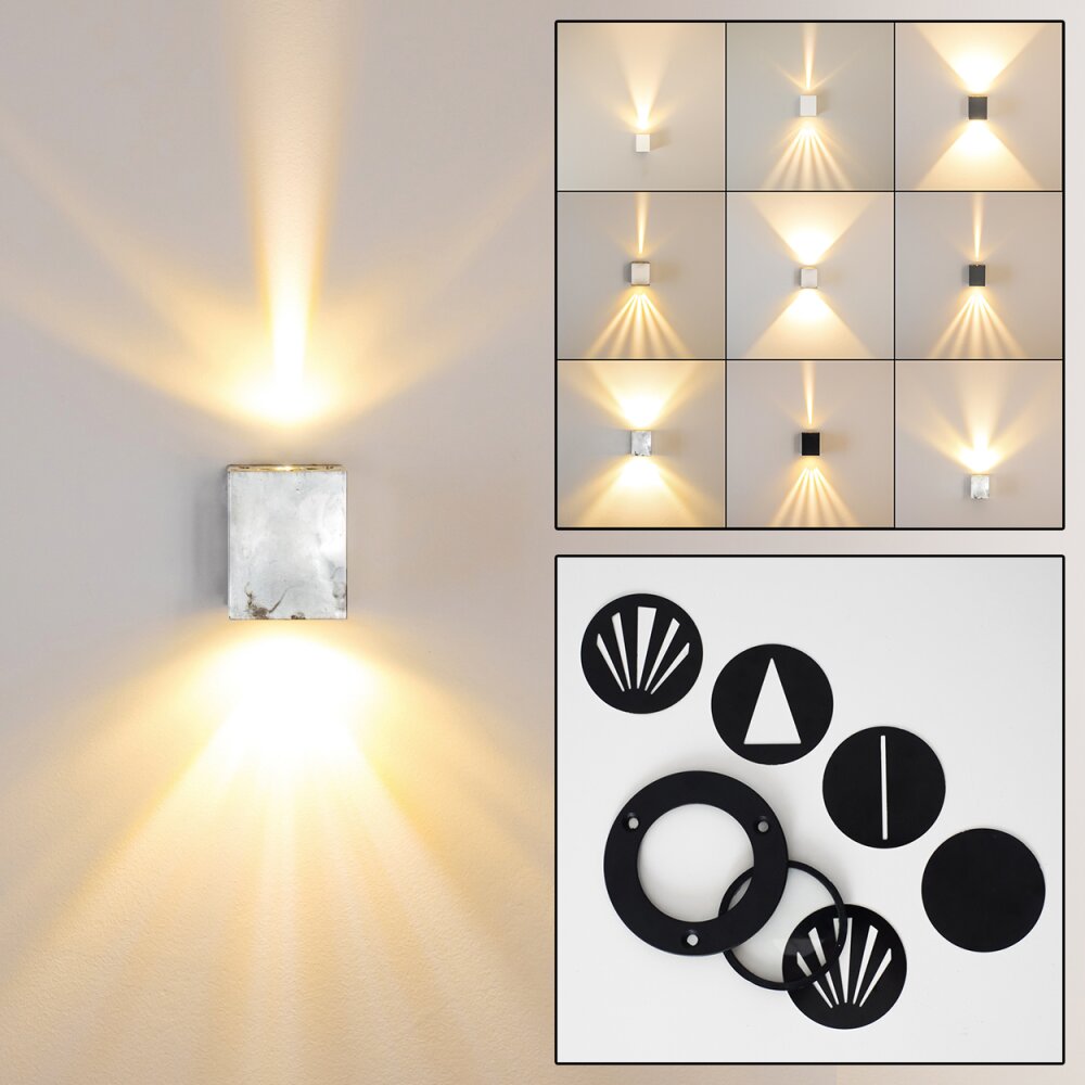 Applique murale d'extérieur Orsa LED Zingué, 2 lumières main product photo
