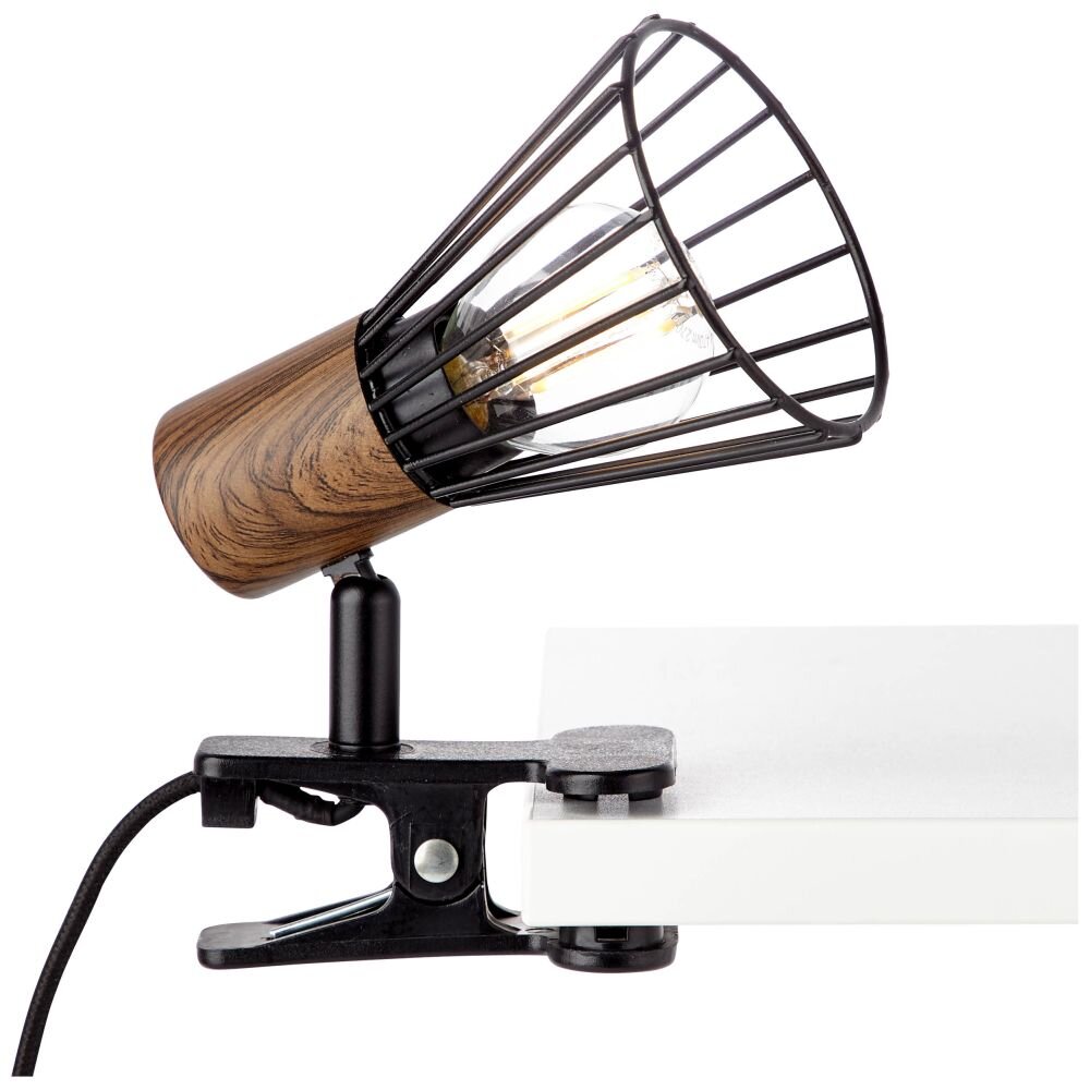 Lampe à pince Brilliant Manama Bois foncé, Noir, 1 lumière main product photo