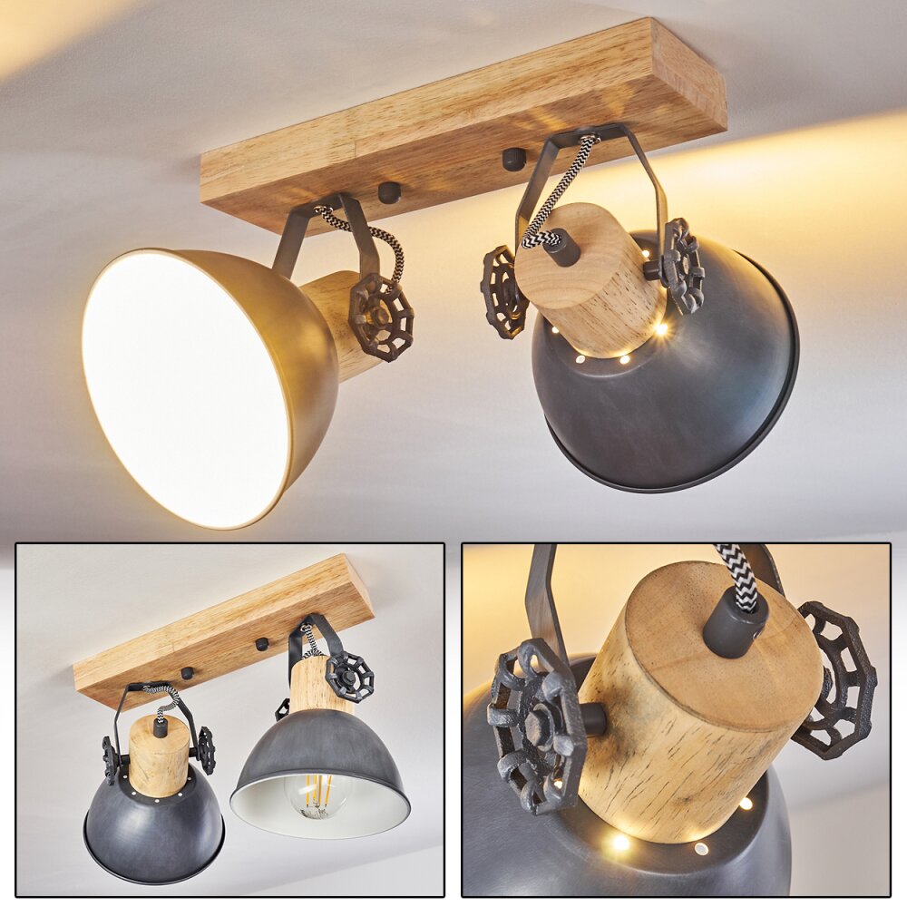 Plafonnier Orny Gris, 2 lumières main product photo