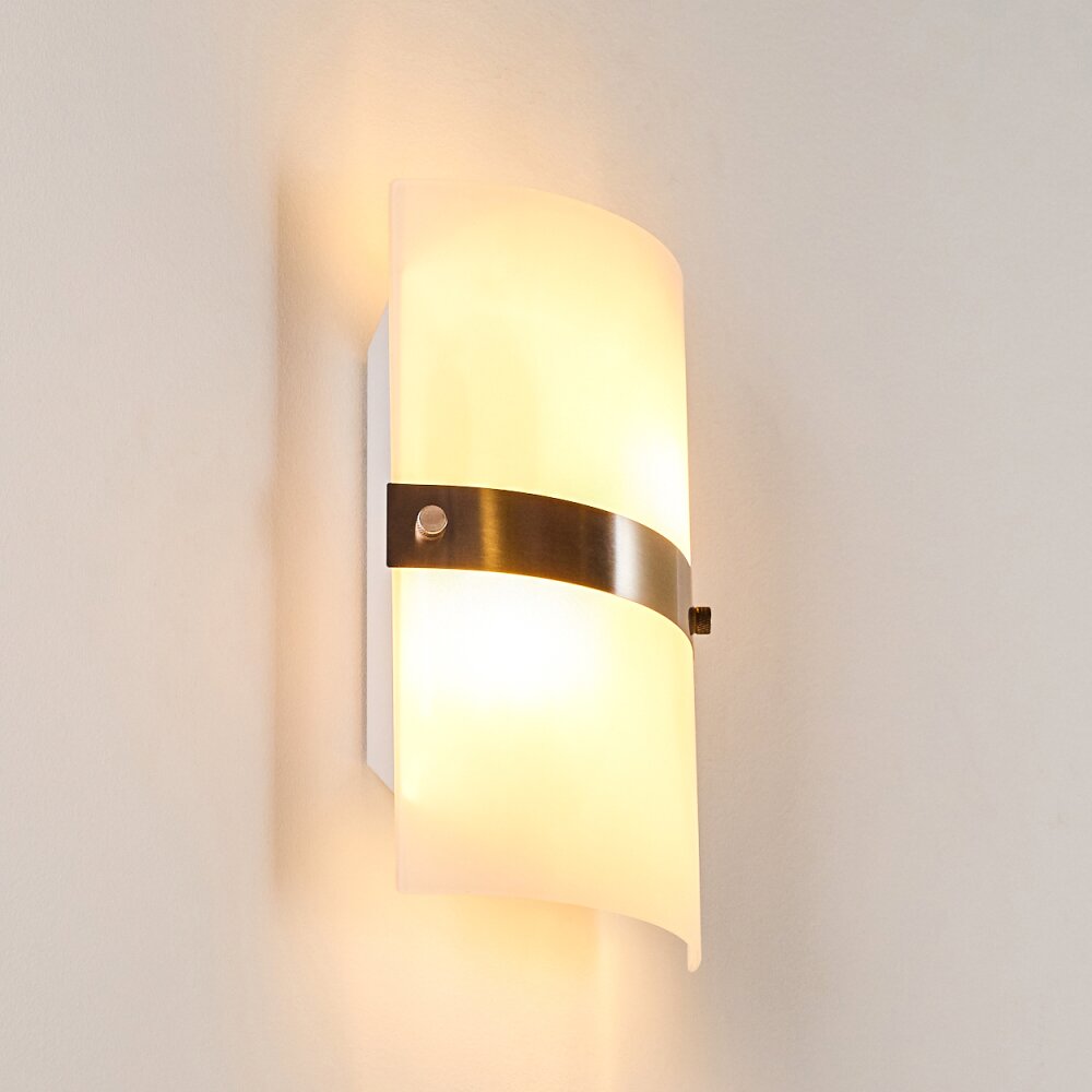 Applique murale Paul Neuhaus SQUARE Acier inoxydable, Blanc, 2 lumières main product photo