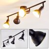 Plafonnier Polmak Noir doré, 4 lumières