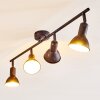 Plafonnier Polmak Noir doré, 4 lumières