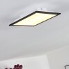 Plafonnier Essaouira LED Noir, 1 lumière, Télécommandes