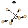 Plafonnier Lucide LESTER Noir, 6 lumières