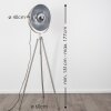 Lampadaire Maloy Chrome, Nickel mat, 1 lumière