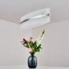 Suspension Avellino Acier inoxydable, Blanc, 3 lumières